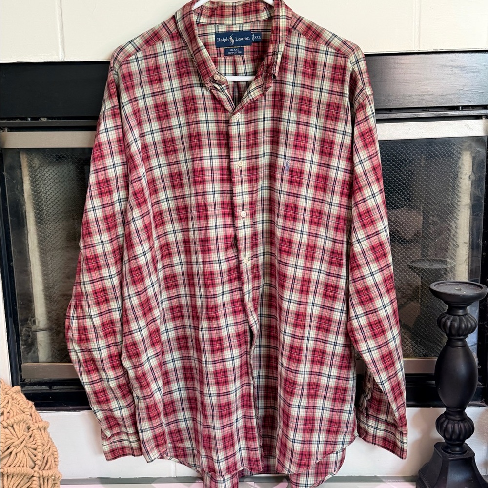 Ralph Lauren Men's Red Plaid Shirt